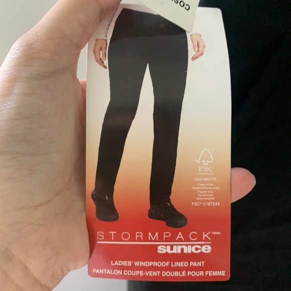 BLACK THICK LINED PANTS - Picture 4 of 6